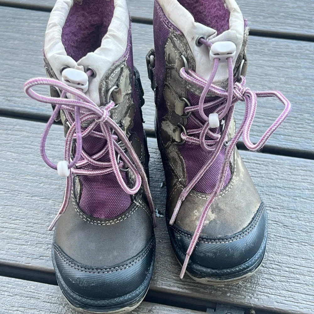 Timberland Waterproof Purple and Black Winter Snow Boots